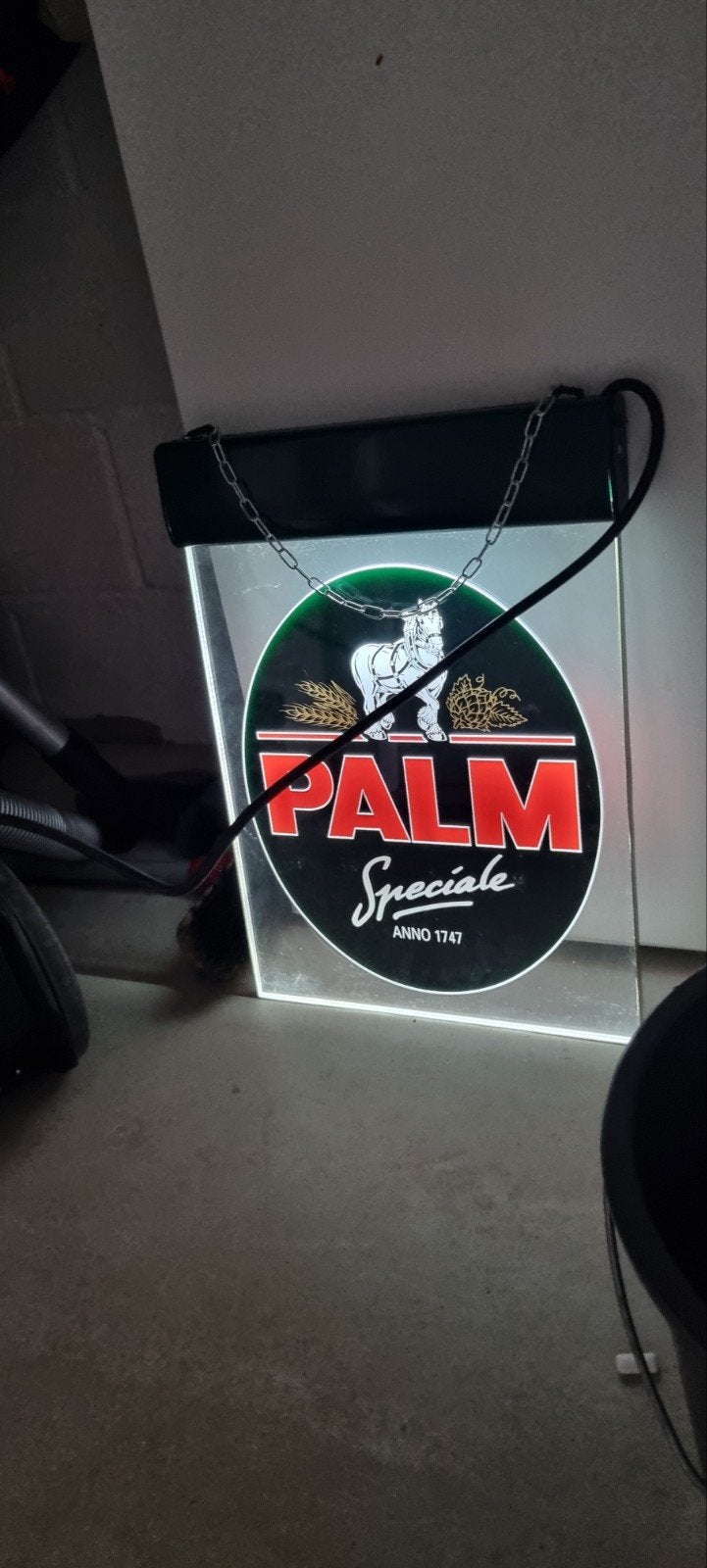 Palm bier brouwerij mancave bar bord lichtreclame, Ophalen of Verzenden, Gebruikt, Reclamebord