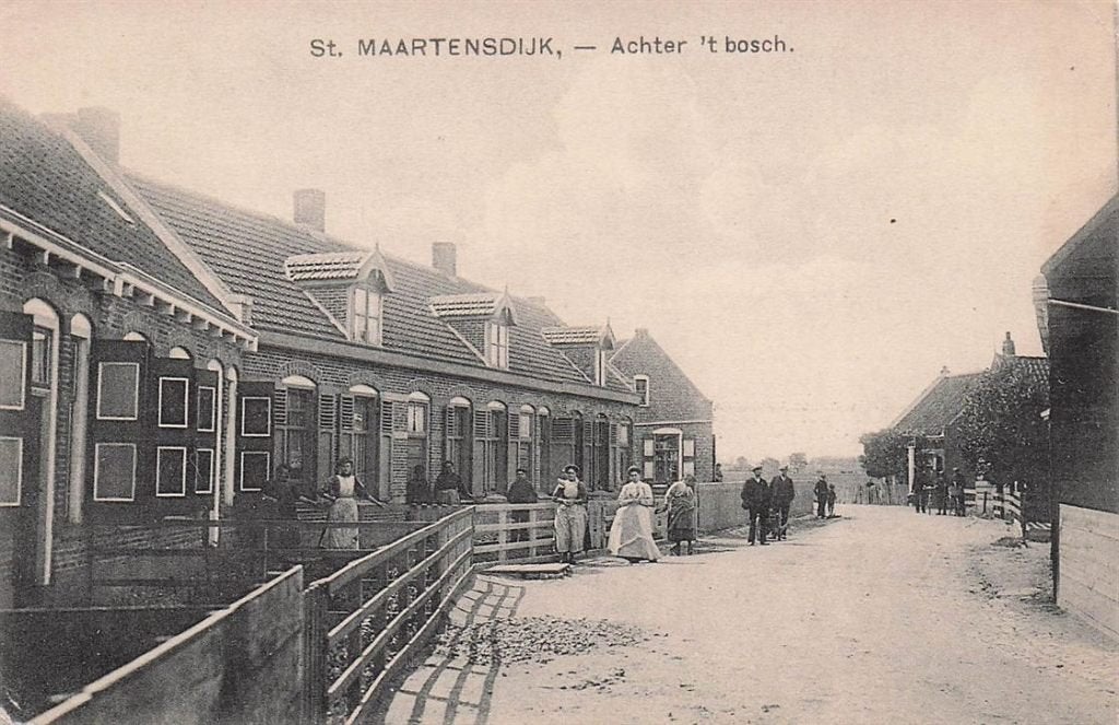 703-159-007 St Maartensdijk Achter t Bosch, Verzamelen, Ansichtkaarten | Nederland, Verzenden, Voor 1920, Zeeland