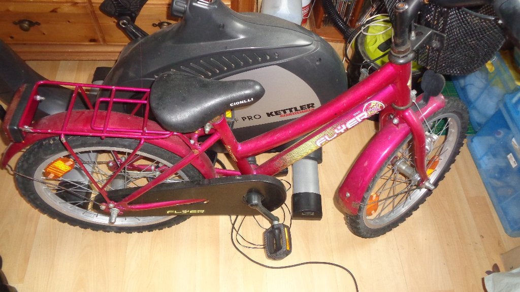 meisjesfiets rose 18 inch trapas naar zadel 26cm 15 euro, Ophalen of Verzenden, Gebruikt, 18 inch