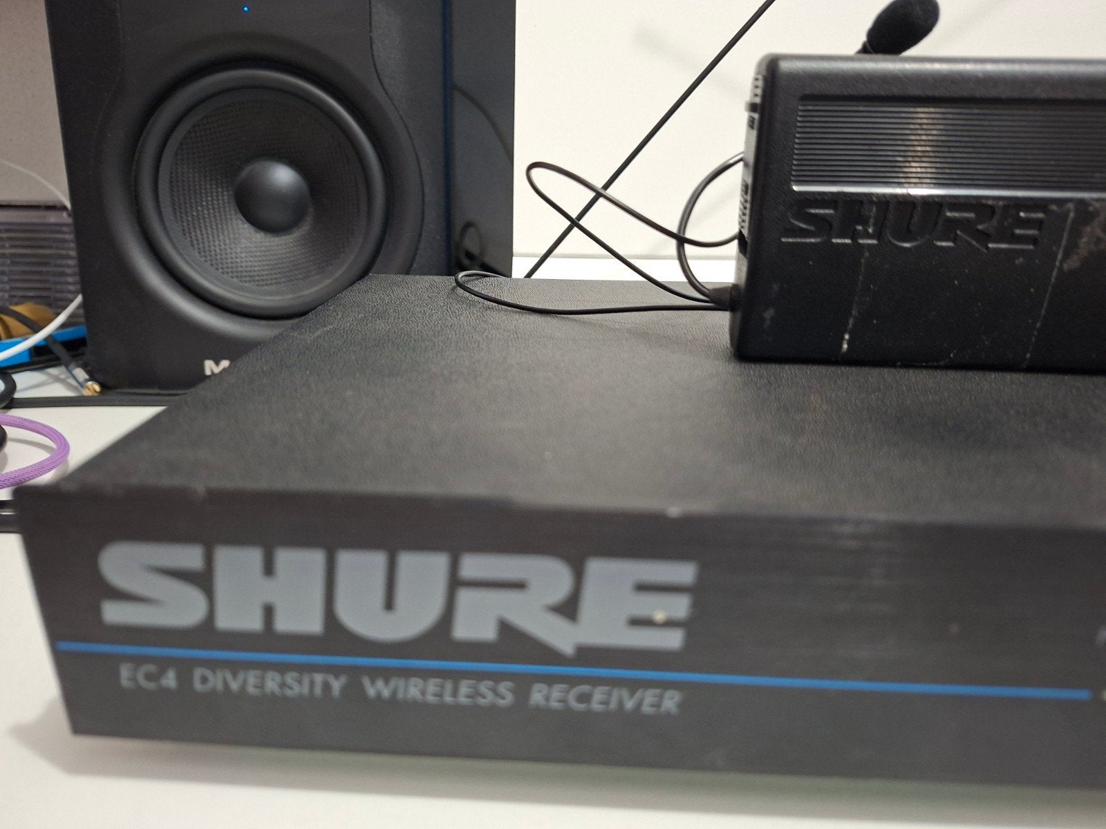 Complete Shure EC 4 Marcad Diversity draadloze microfoonset, Audio, Tv en Foto, Tuners, Ophalen of Verzenden, Gebruikt