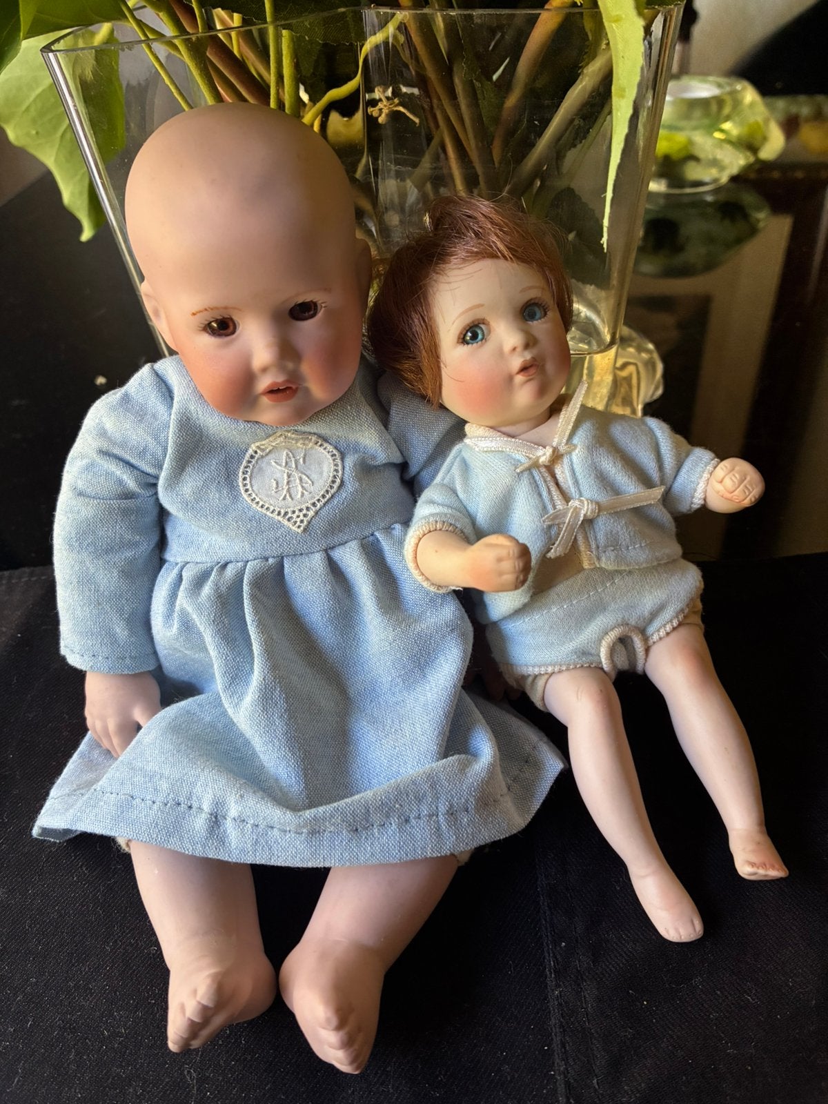 🌿 Pop,”2 SCHATTIGE VINTAGE PORSELEINEN POPJES”🌿70er jr, Verzamelen, Verzenden, Zo goed als nieuw, Pop