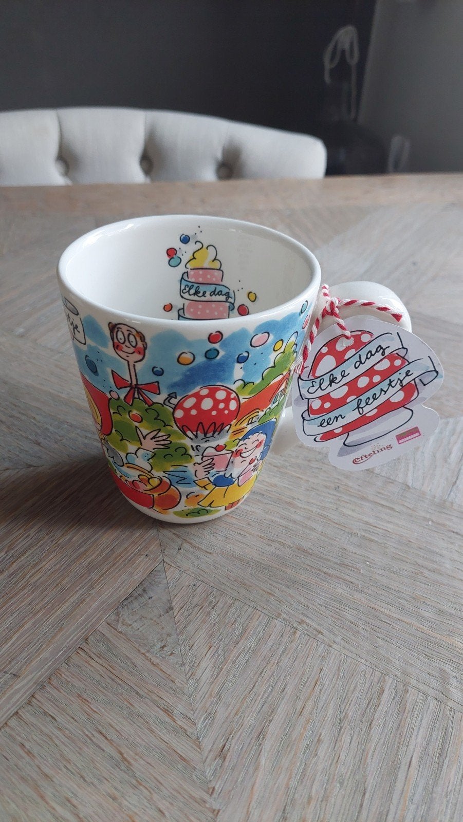 Efteling mok 'Elke dag een feestje' - Nieuw met kaartje, Verzamelen, Ophalen, Nieuw, Gebruiksvoorwerp