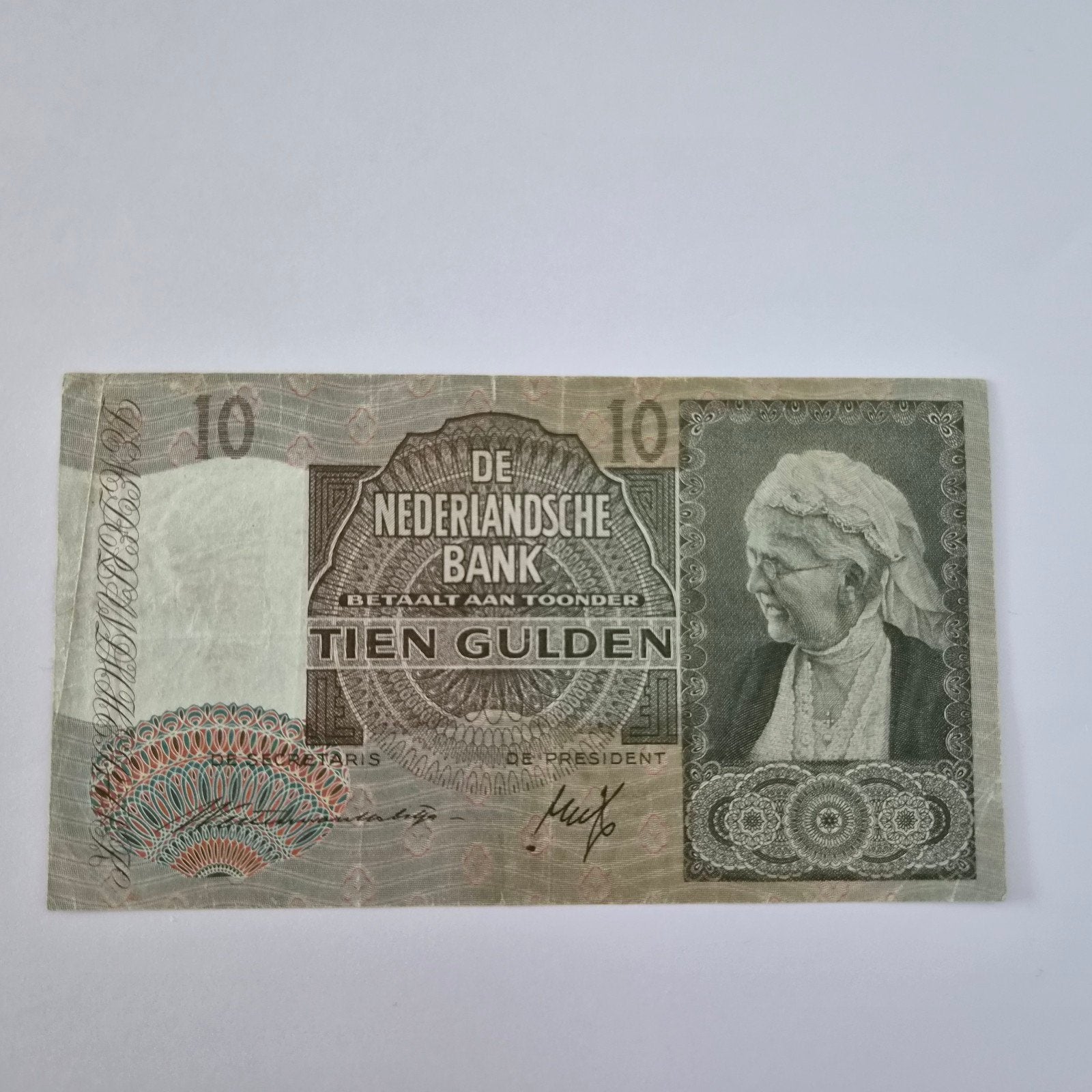 10 gulden 1941 staat ZF prinses emma slechts 80 euro!!!, Postzegels en Munten, Ophalen of Verzenden, 10 gulden, Los biljet