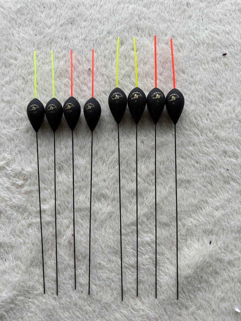 adv 164 / NIEUW serie 8 dobbers TUBERTINI, Ophalen of Verzenden, Nieuw, Dobber of Lood