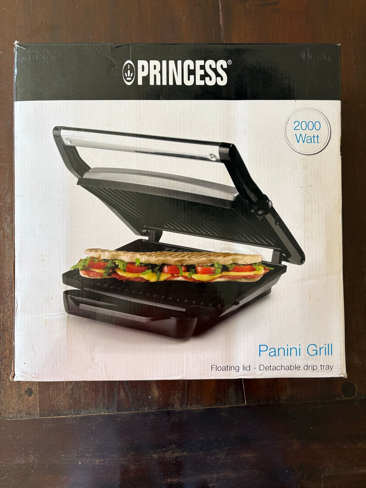 Princess Panini Grill 2000 Watt - Nieuw in doos, Ophalen, Nieuw, Tafelgrill