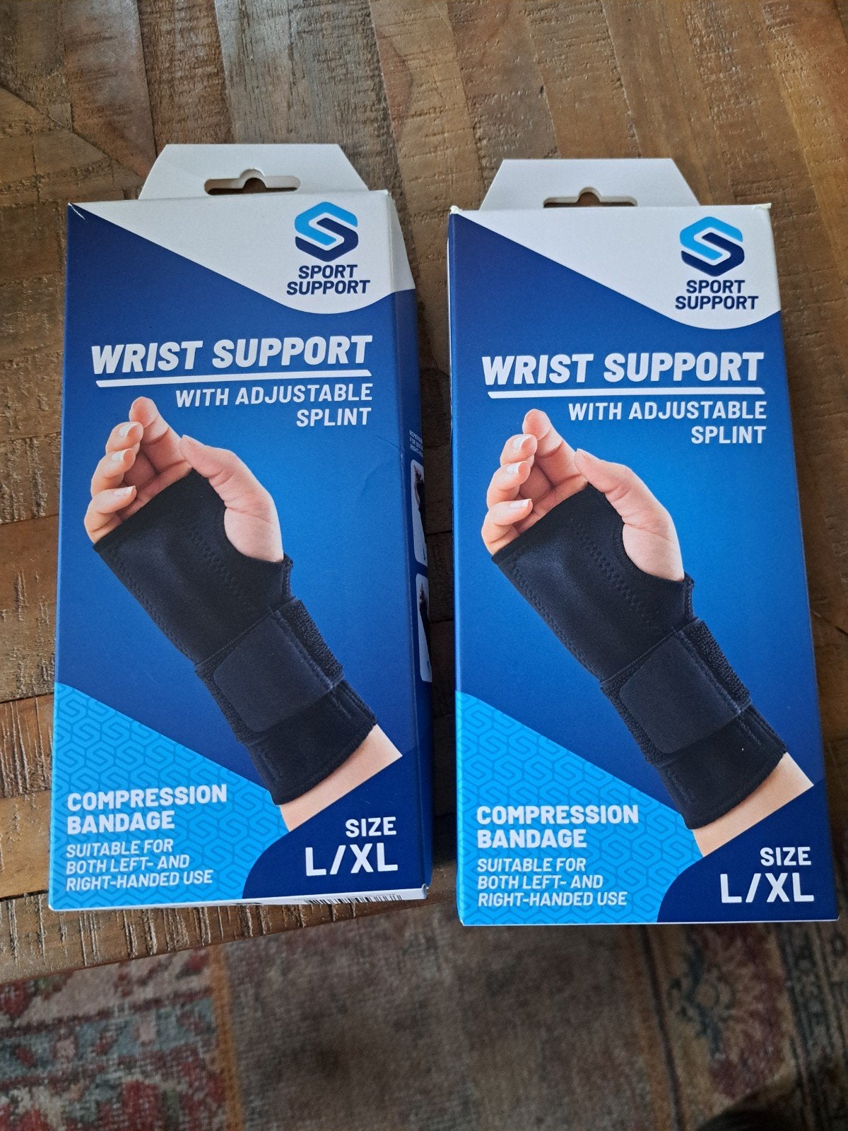 2x Sport Support Polssteun met Verstelbare Spalk L/XL, Ophalen of Verzenden