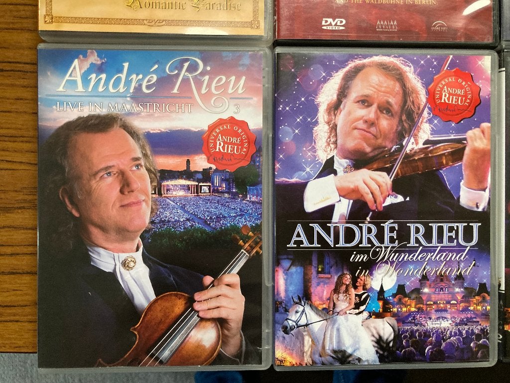 T.K. nog 12 dvd's van Andre Rieu en 21 CD' s ( DVD + CD), Alle leeftijden, Ophalen of Verzenden, Zo goed als nieuw