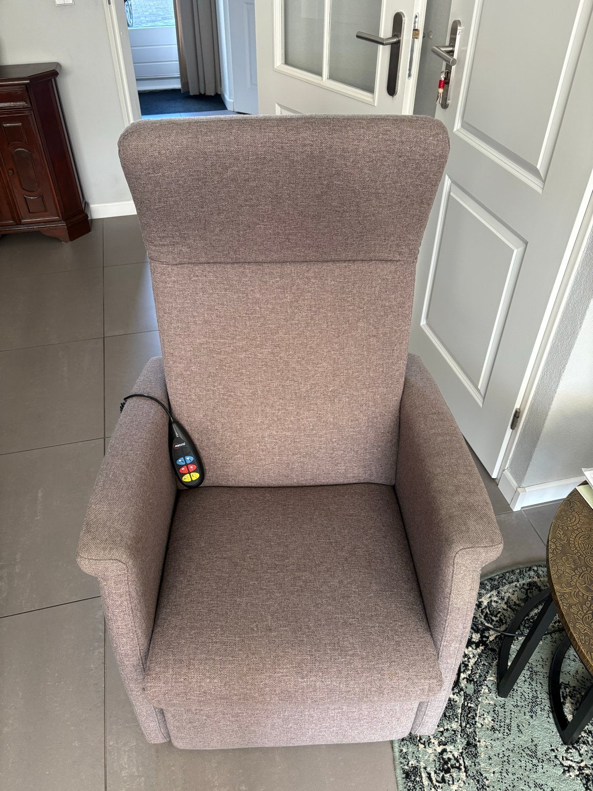 Staop stoel Fitform fauteuil grijs, Ophalen, Zo goed als nieuw, Eén, Stof