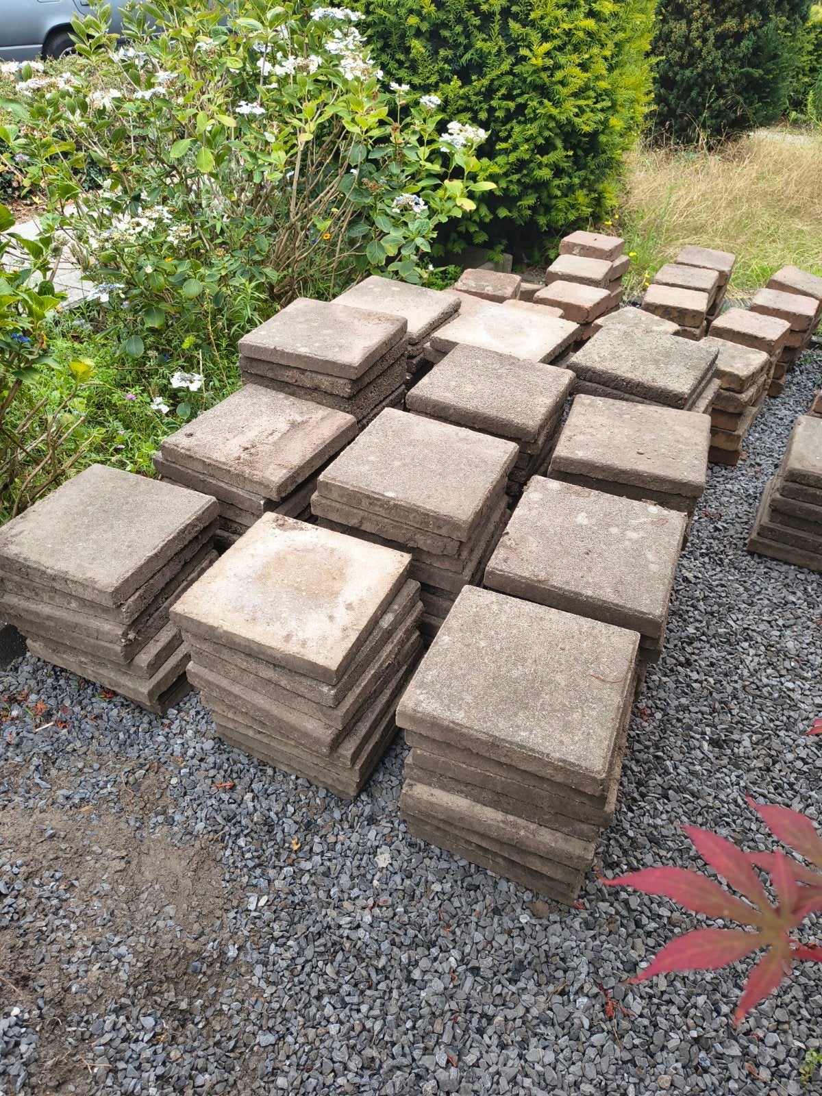 Terras tegels, Ophalen, Gebruikt, Beton, Terrastegels