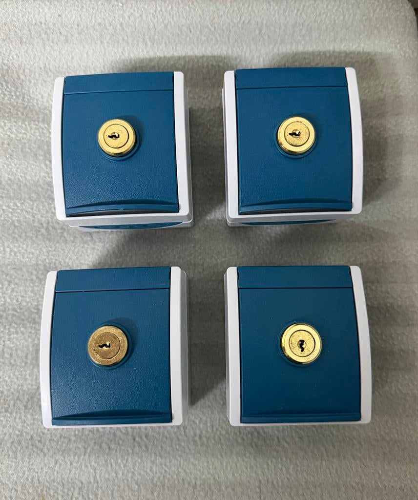 Bish Jaeger Ocean wandcontactdoos met slot ( 4 stuks)- Nieuw, Ophalen of Verzenden, Nieuw
