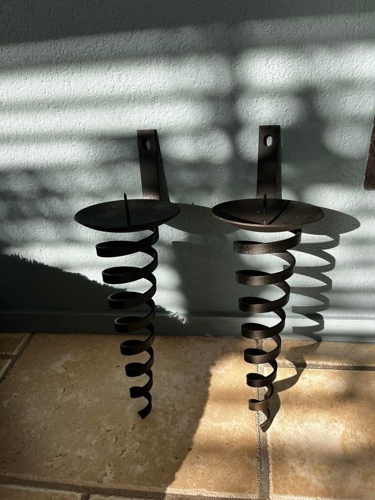 Metalen wand kaars kandelaar / fakkel model, Ophalen