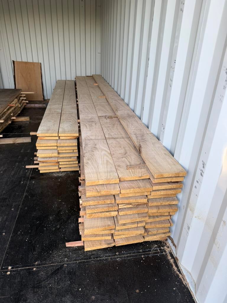 Mooi eiken planken 460x20x2,5cm, Ophalen, 25 tot 50 mm, Eiken, Zo goed als nieuw