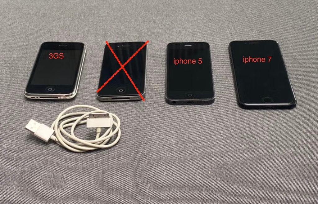 iPhone’s 3GS + iPhone 5 + iPhone 7, Telecommunicatie, Mobiele telefoons | Apple iPhone, Gebruikt, Zwart, 32 GB, Ophalen of Verzenden