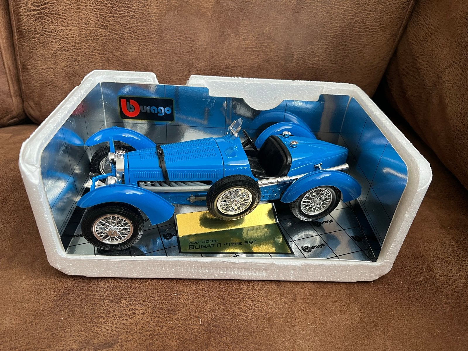 Burago Bugatti Type 59 1934 Modelauto 1:18, Ophalen of Verzenden, Zo goed als nieuw, Auto, Bburago