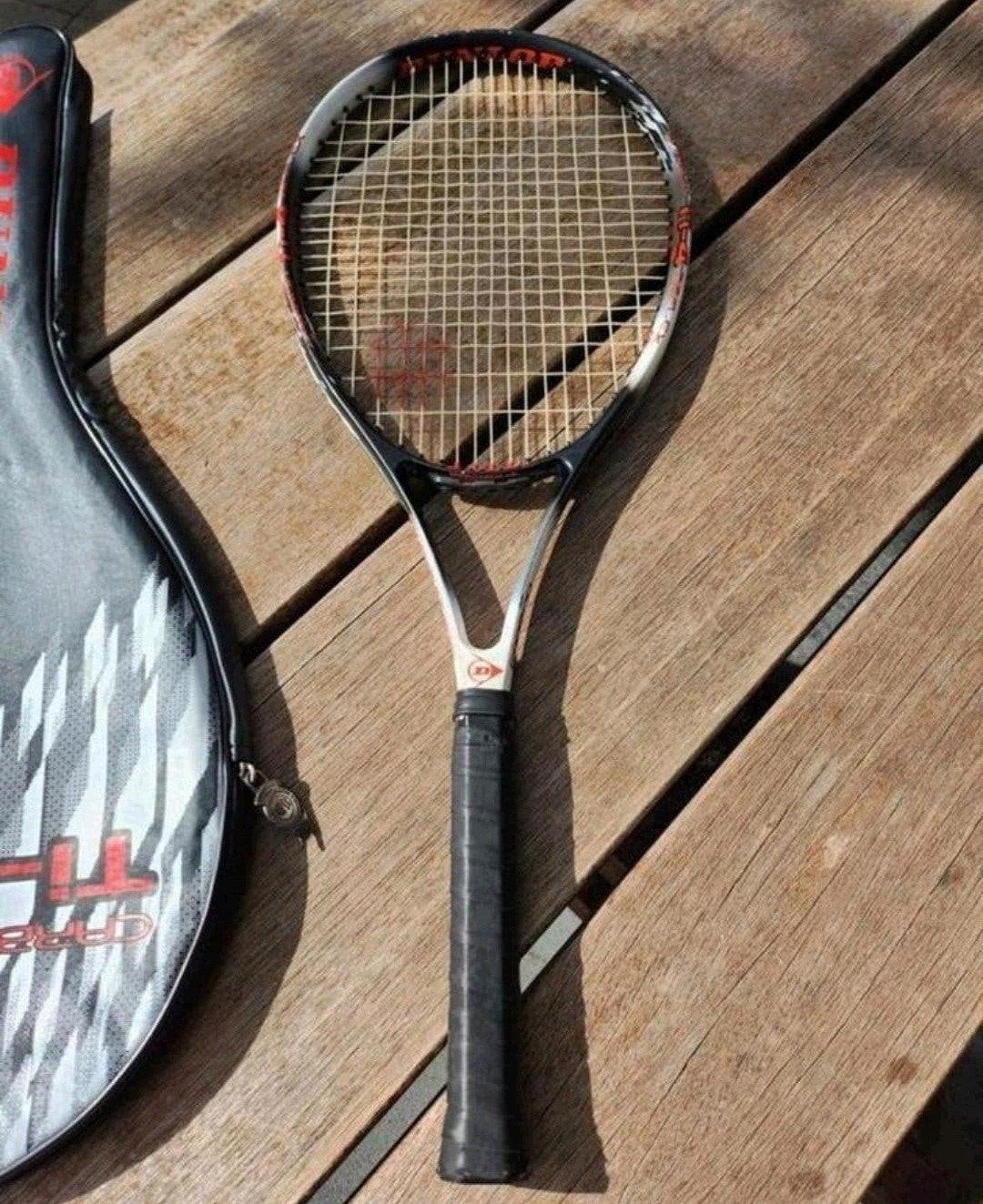 Dunlop Carbon Vibratech Ti 4 L3 Grip ZGAN, Sport en Fitness, Ophalen of Verzenden, Zo goed als nieuw, Racket, L3