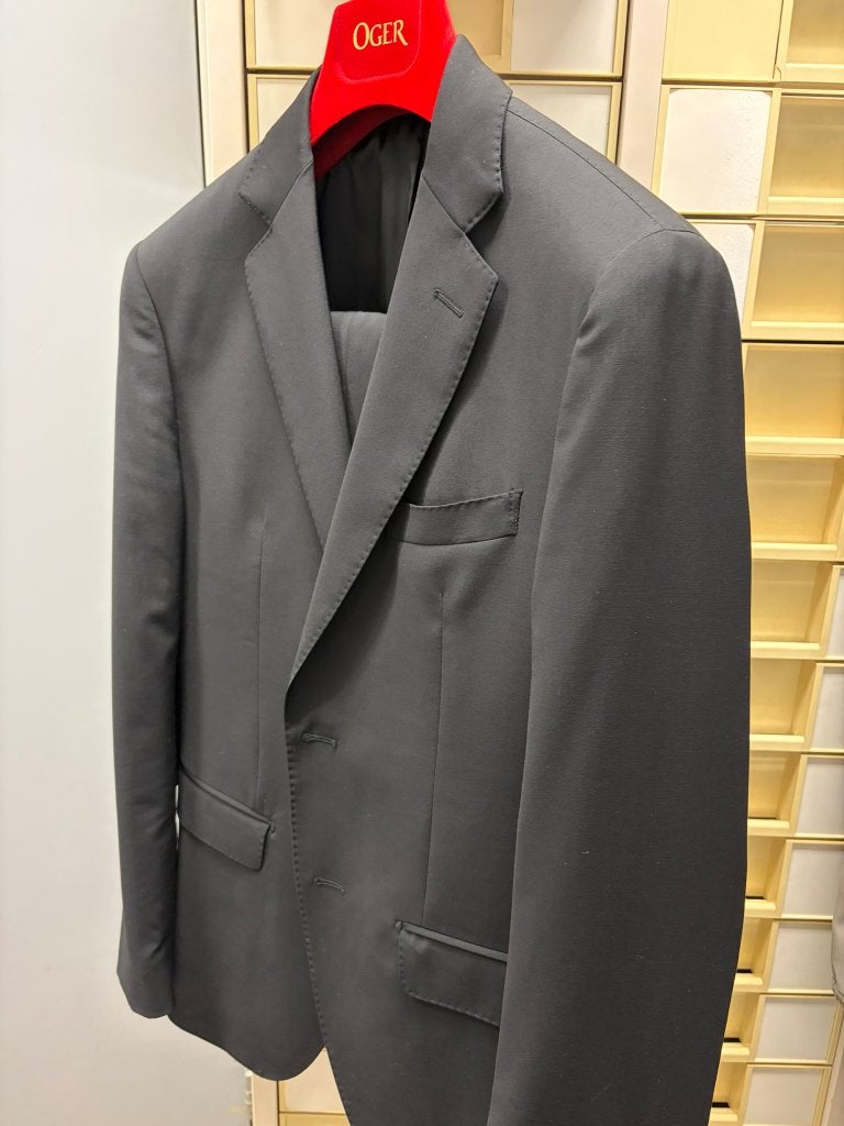 Massimo Dutti Men's black 100% wool suit, size 48 / M, Maat 48/50 (M), Zwart, Ophalen of Verzenden, Zo goed als nieuw