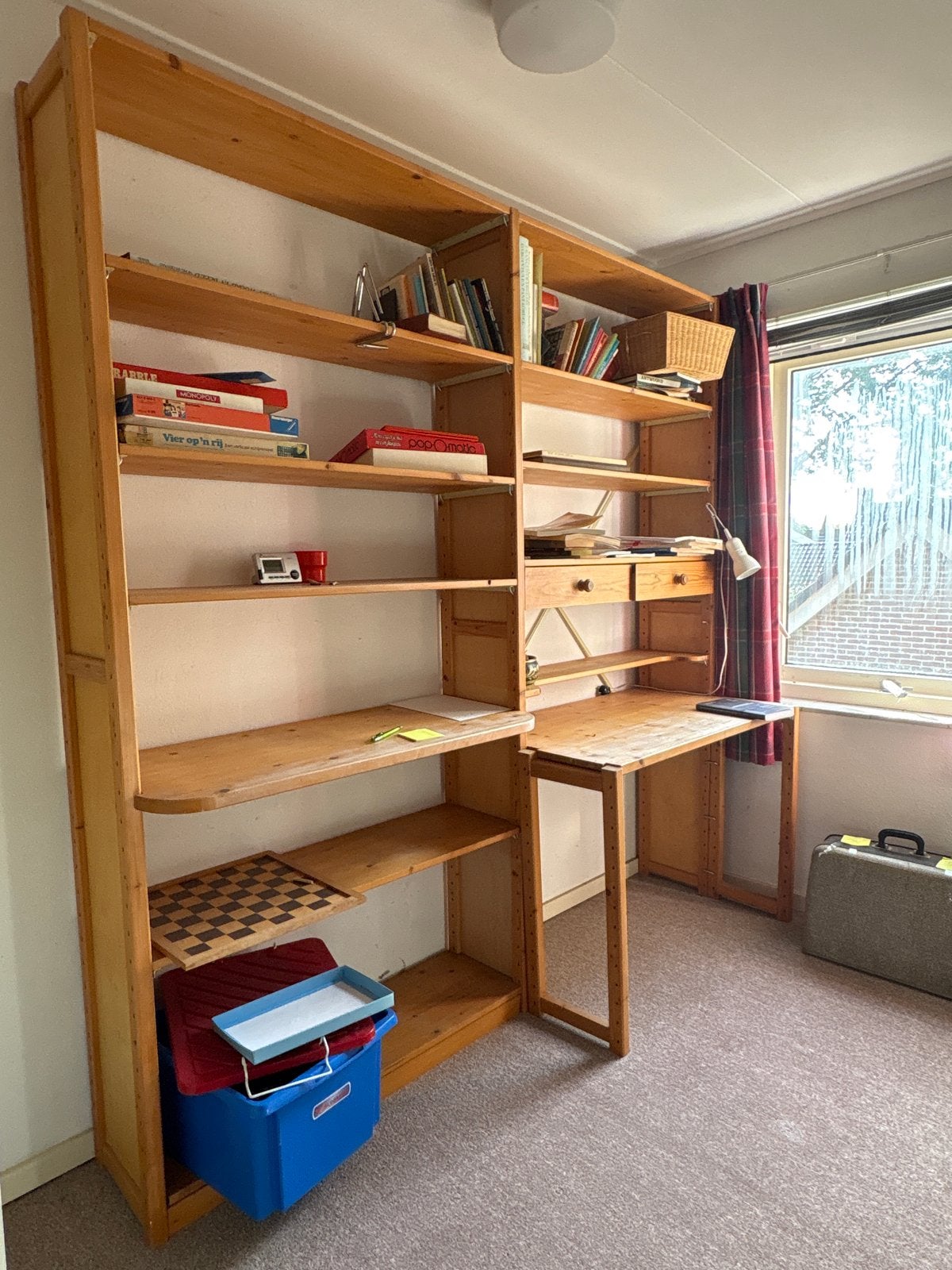 Lundia grenen boekenkast met  bureau   Ikea, Ophalen, Gebruikt, 200 cm of meer, 150 tot 200 cm
