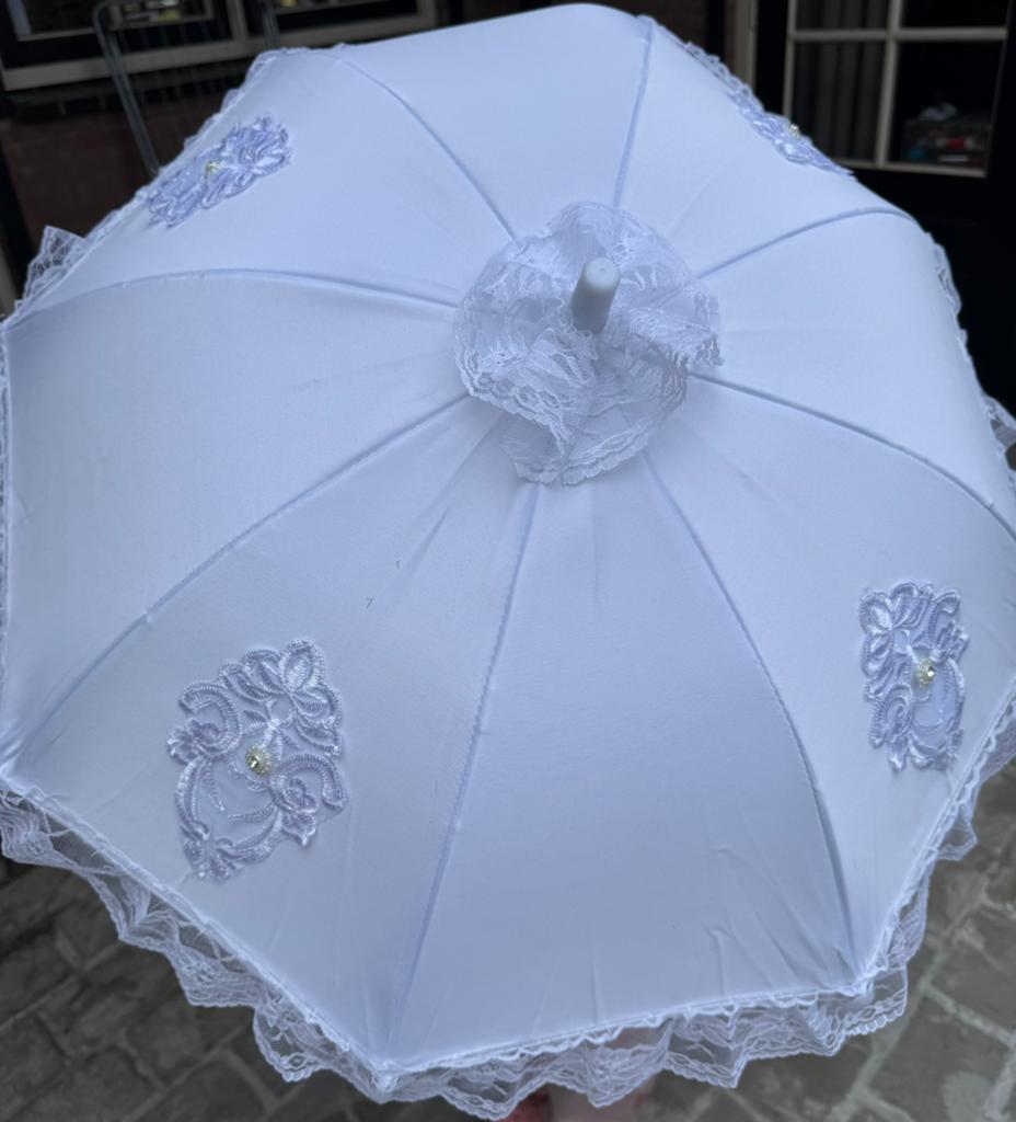 Paraplu bruiloft/communie, Ophalen of Verzenden, Zo goed als nieuw