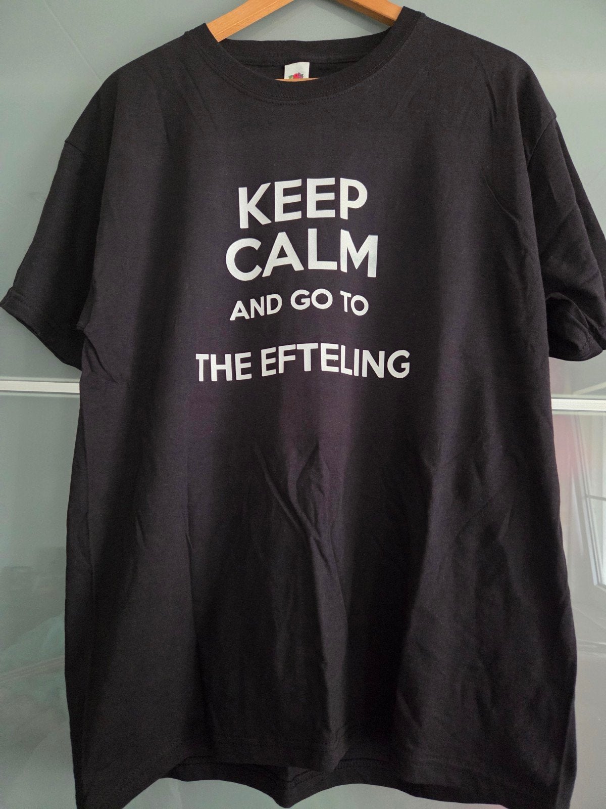 t shirt efteling keep calm maat l, Verzamelen, Efteling, Ophalen of Verzenden, Nieuw, Kleding