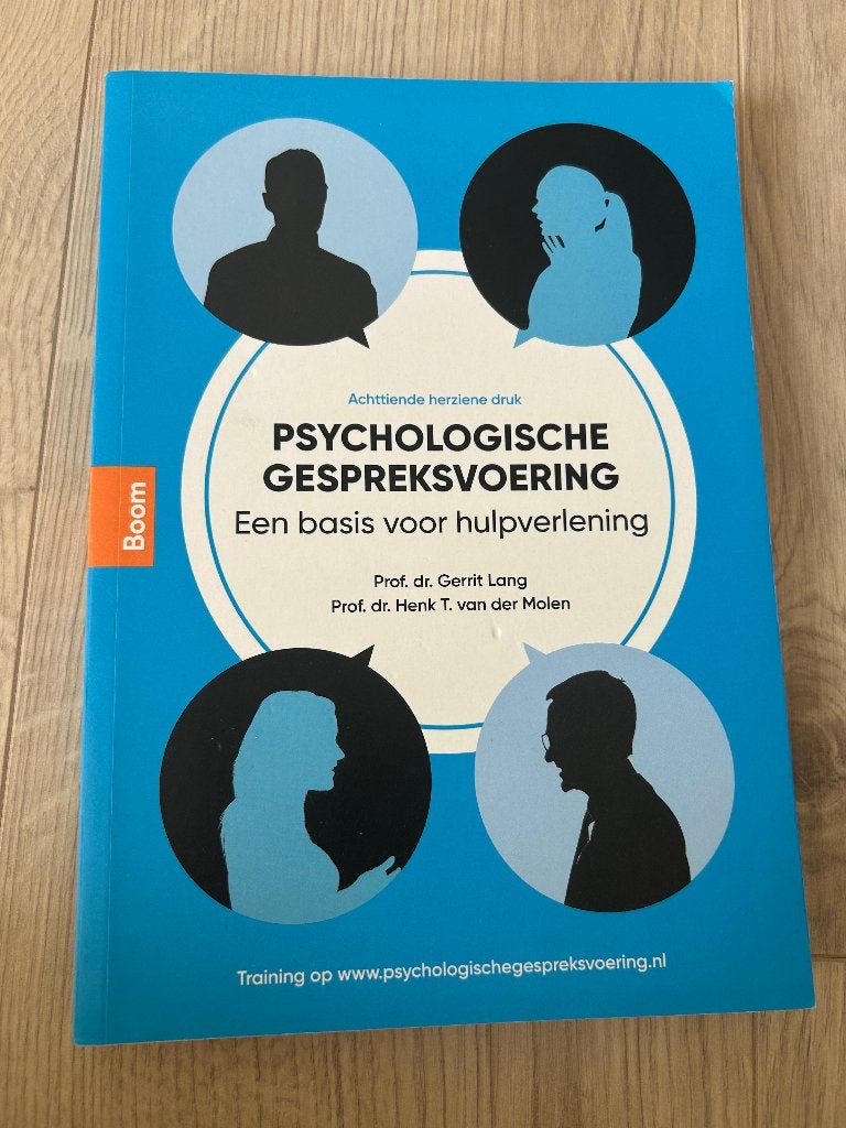 Boek- psychologische gespreksvoering, Ophalen of Verzenden, Beta, Zo goed als nieuw, HBO