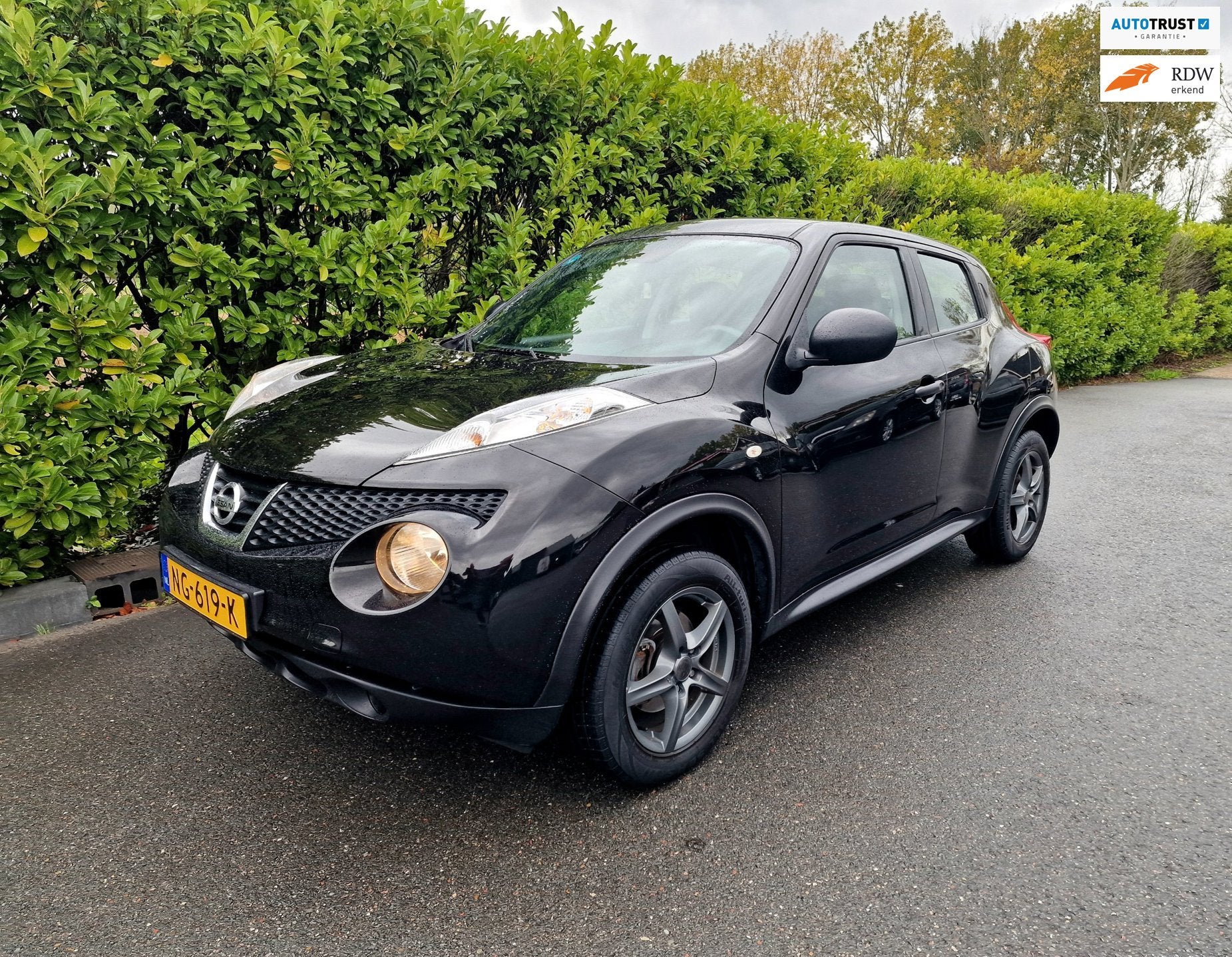 Nissan Juke 1.6 Visia Airco Elekt Ramen, Voorwielaandrijving, Euro 5, Stof, Zwart