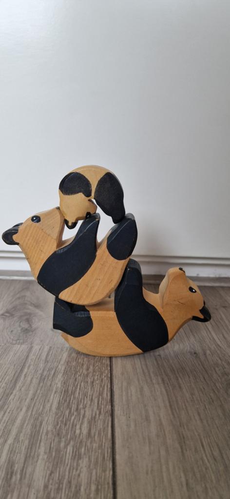 Ostheimer houten panda groep vintage, Ophalen of Verzenden, Zo goed als nieuw