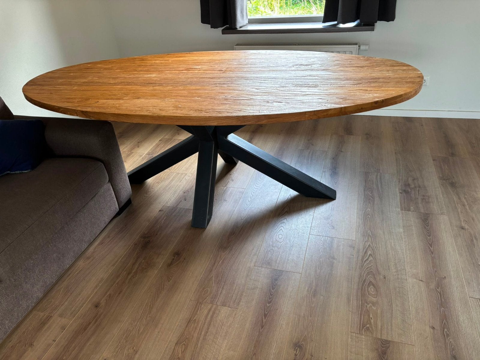 Industriële eettafel, Ophalen, 200 cm of meer, 50 tot 100 cm, Zo goed als nieuw