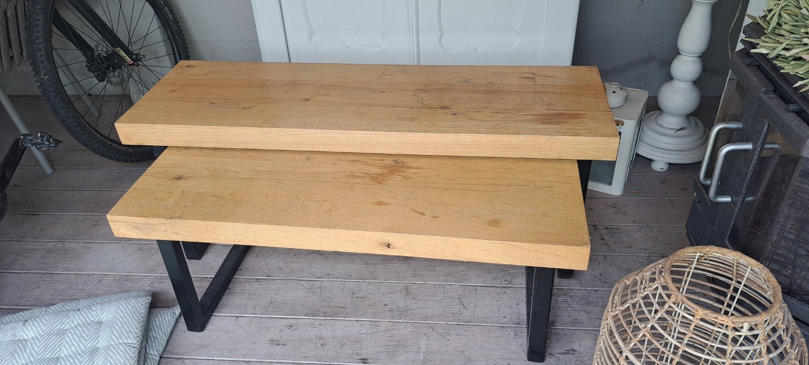 2 salon tafels, Ophalen, 25 tot 50 cm, 50 tot 100 cm