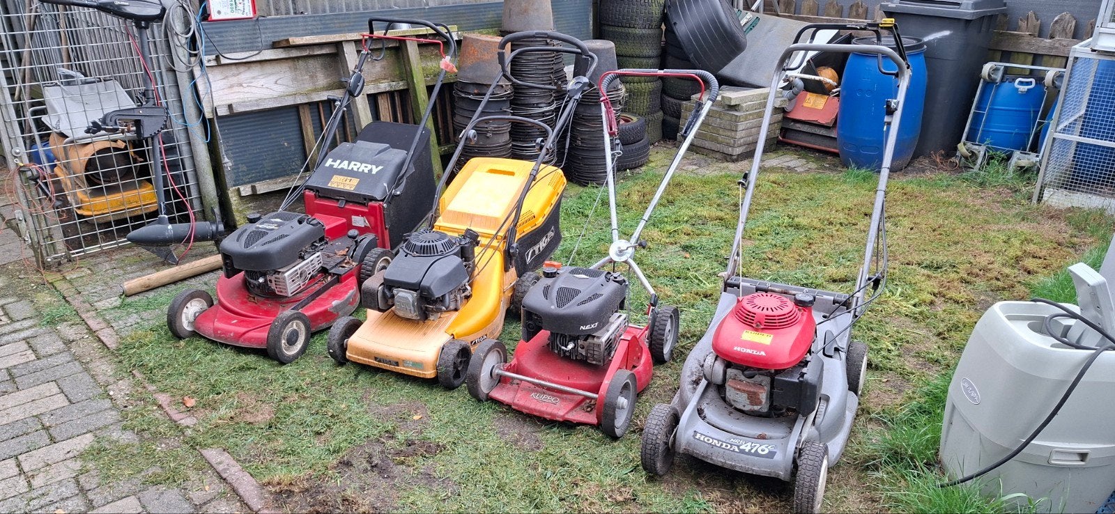 4 grasmaaiers opknapper motoren zijn los, Ophalen of Verzenden, Gebruikt, 50 cm of meer