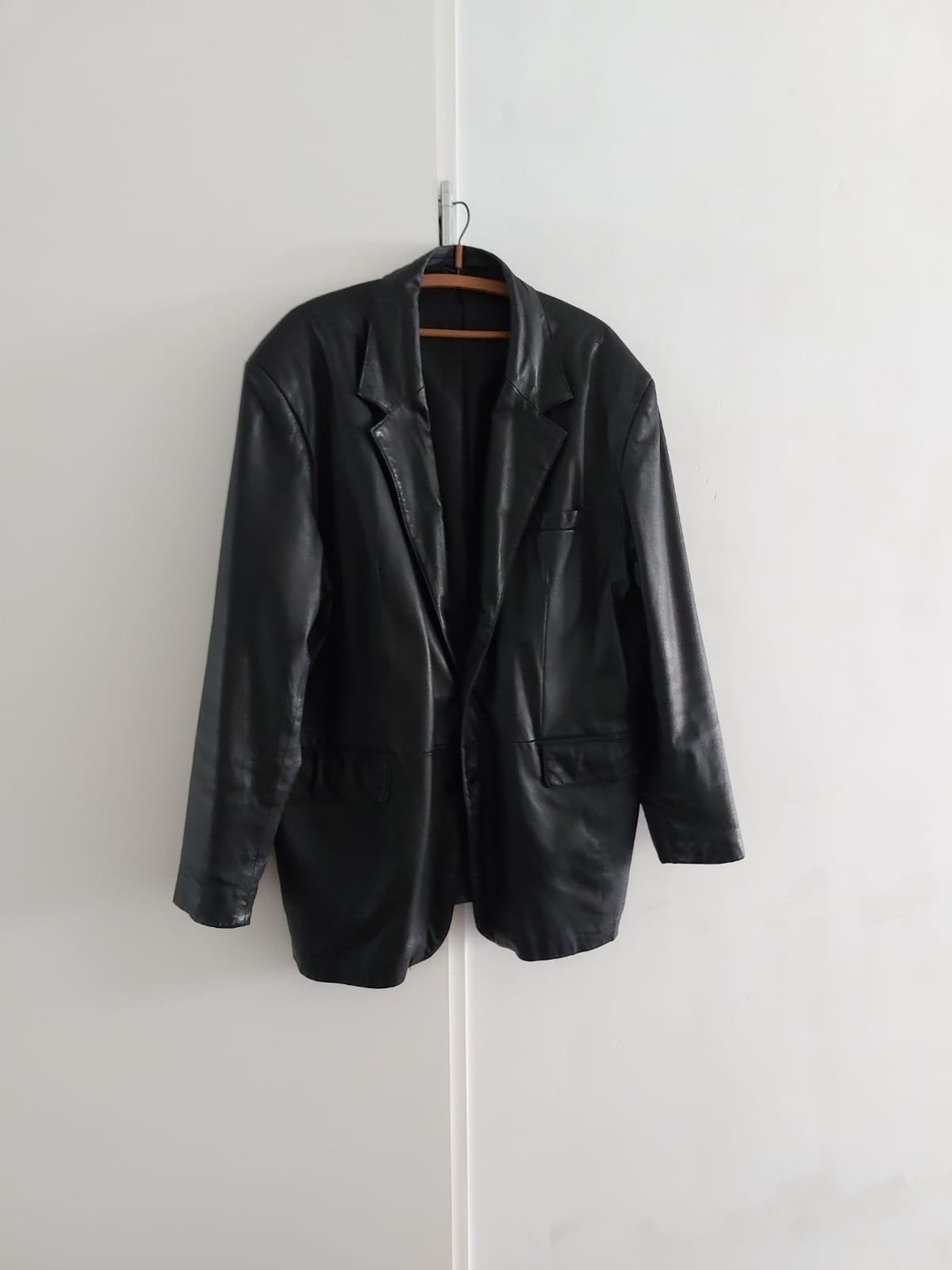 Mooie heren leren jas, Kleding | Heren, Jassen | Winter, Ophalen, Zo goed als nieuw, Maat 56/58 (XL), Zwart