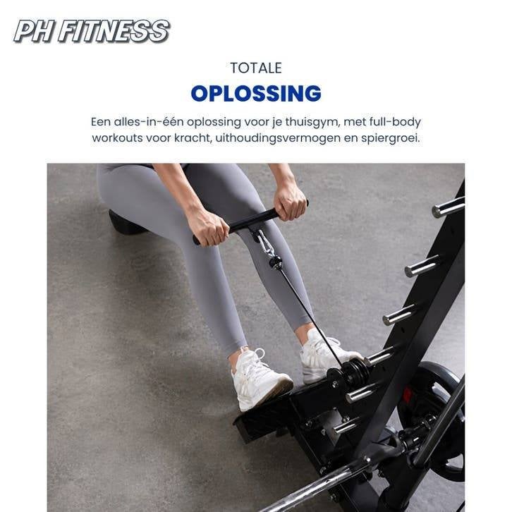 PH Fitness Premium Power Rack - Home Gym 160KG, Sport en Fitness, Ophalen, Halterschijven, Zurichstraat 20, 6135LP SITTARD, Support@phfitness.nl