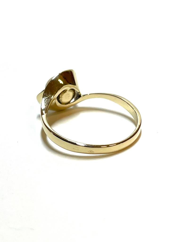 14k gouden ring met een parel, -, -, Ophalen of Verzenden, -
