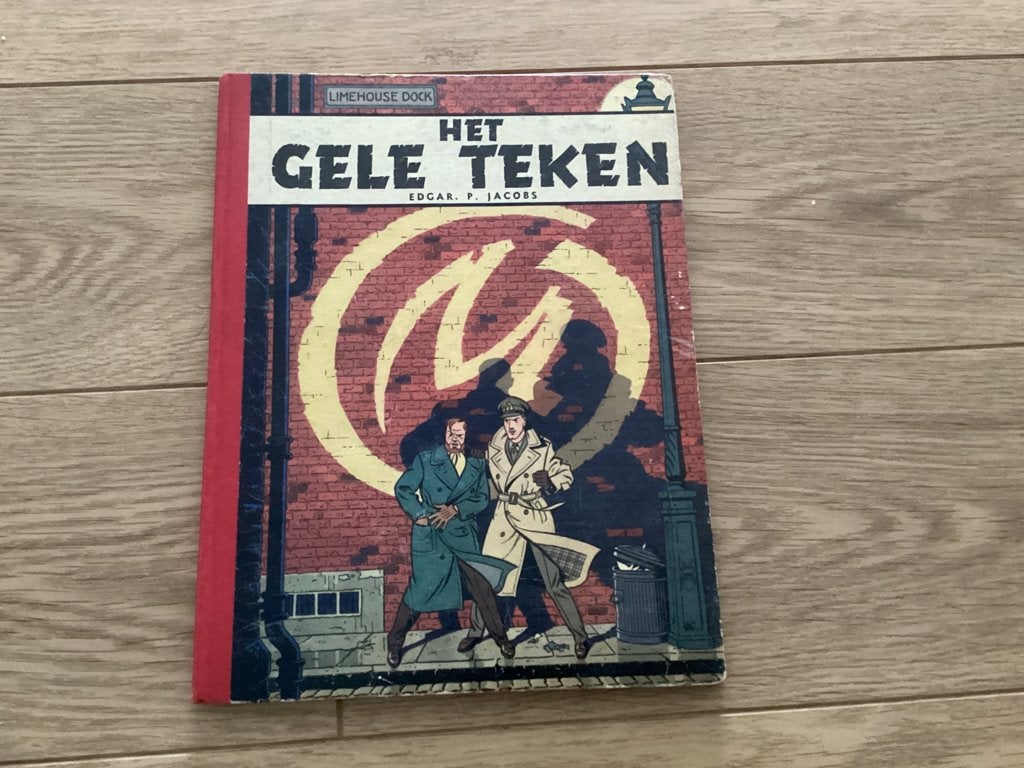 Blake en Mortimer - Het gele teken (1e druk 1956, Eén stripboek, Ophalen of Verzenden, Gelezen