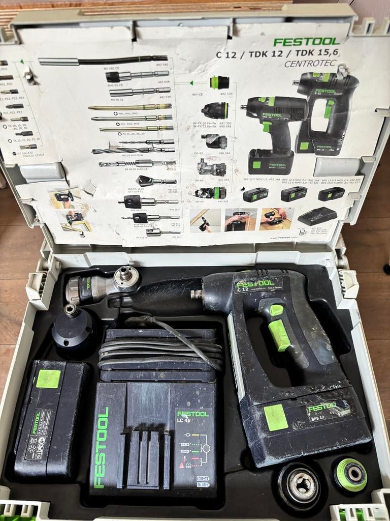 Festool C12 schroefmachine in systainer, Ophalen of Verzenden, Zo goed als nieuw, Boor- en Schroefmachine