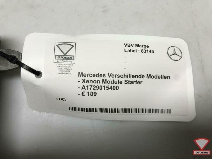 mercedes a b c e s cla xenon module starter a1729015400 477, Gebruikt, Mercedes-Benz AG, Mercedes-Benz, Ophalen of Verzenden