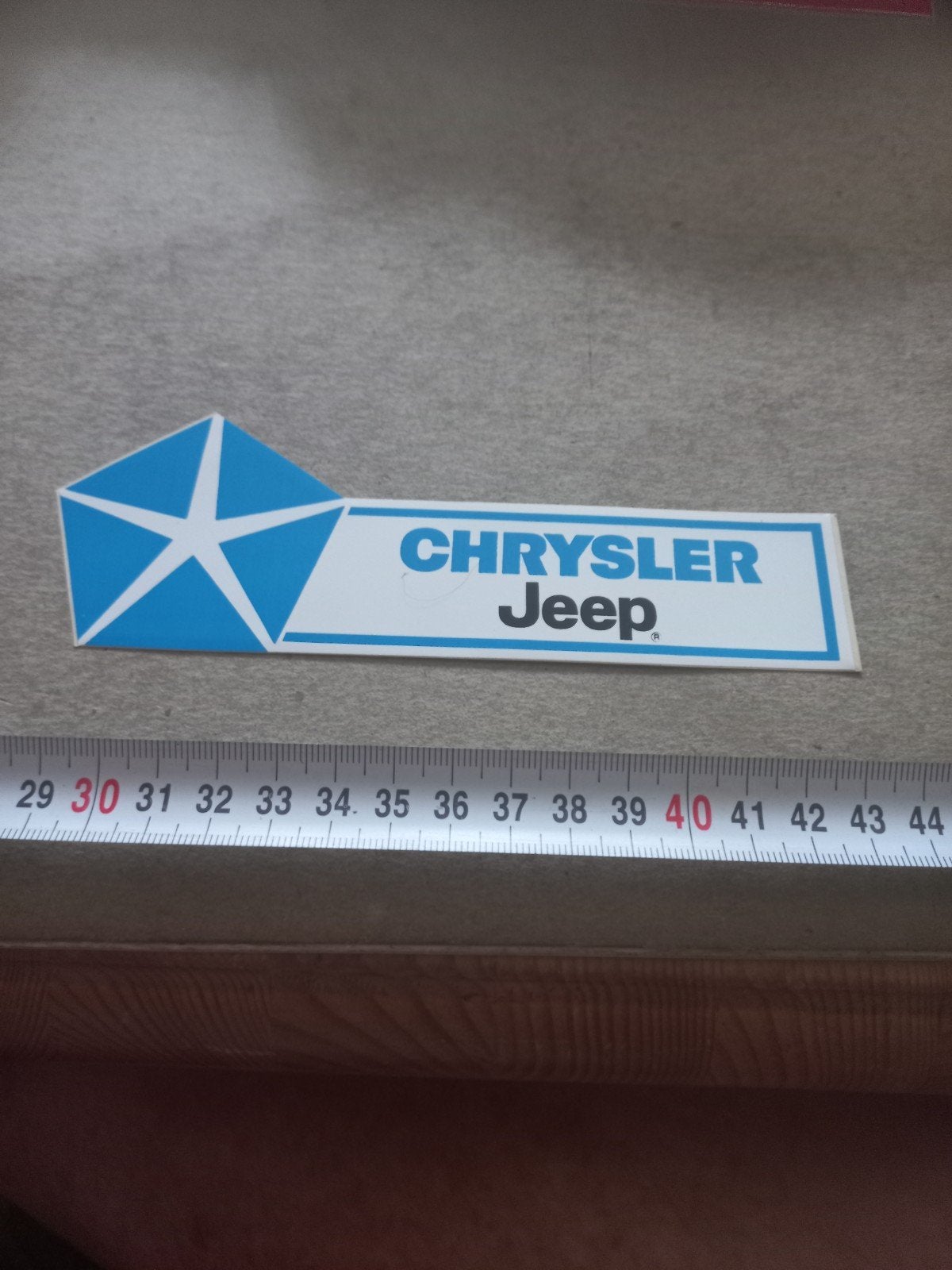 Vintage Chrysler Jeep Sticker - Origineel Logo, Ophalen of Verzenden
