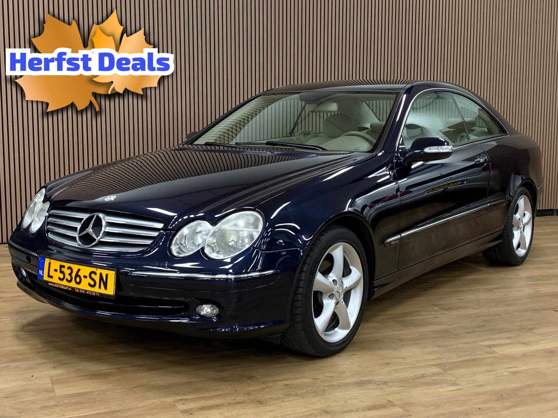 Mercedes-Benz MERCEDES CLK200 KOMP |Climate Control|, Auto's, Dealer onderhouden, Achterwielaandrijving, Beige, 4 cilinders