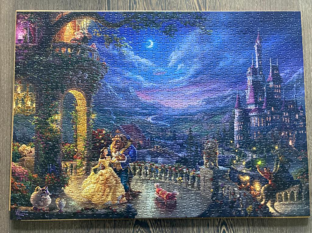 Puzzel Disney, schmidt, 1000, beauty and the beast, Ophalen of Verzenden, 500 t/m 1500 stukjes, Zo goed als nieuw