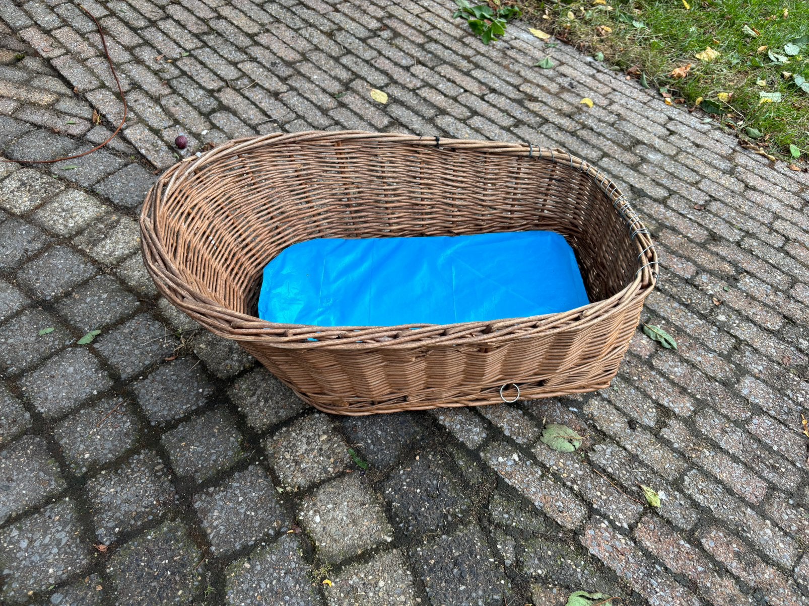Rieten fiets mand, Ophalen, Zo goed als nieuw, Fietsmand