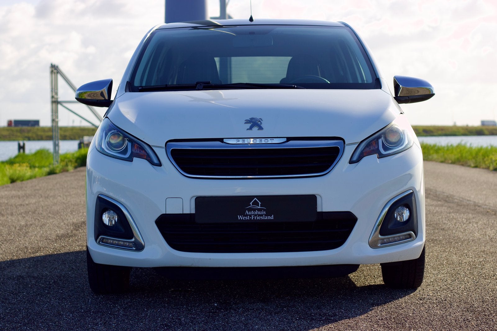 Automaat Peugeot 108 1.0 Style Airco CarPlay Grantie 102220, Auto's, Peugeot, Stof, Wit, USB, Bedrijf