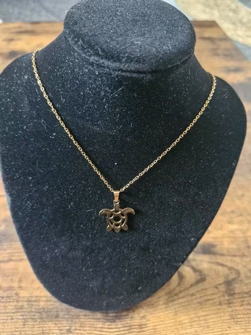 Schildpad ketting roestvrij staal h3, Overige materialen, Onbekend, Nieuw, Ophalen of Verzenden