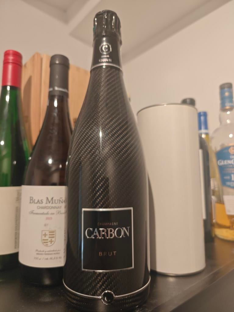 Champagne Carbon Brut - Exclusieve Fles, Verzamelen, Frankrijk, Nieuw, Ophalen of Verzenden, Champagne