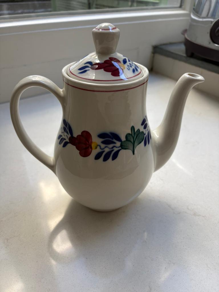 Boerenbont theepot, Ophalen
