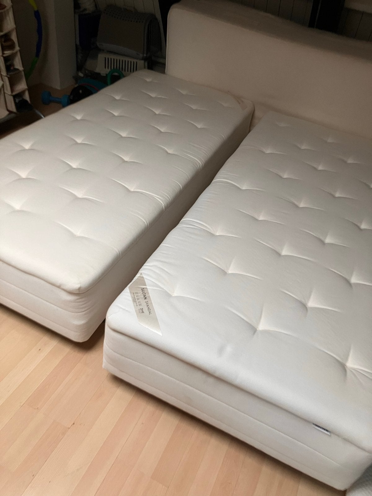 2x  bodemmatrassen 90x200 cm, Ophalen, Gebruikt, 90 cm, Eenpersoons