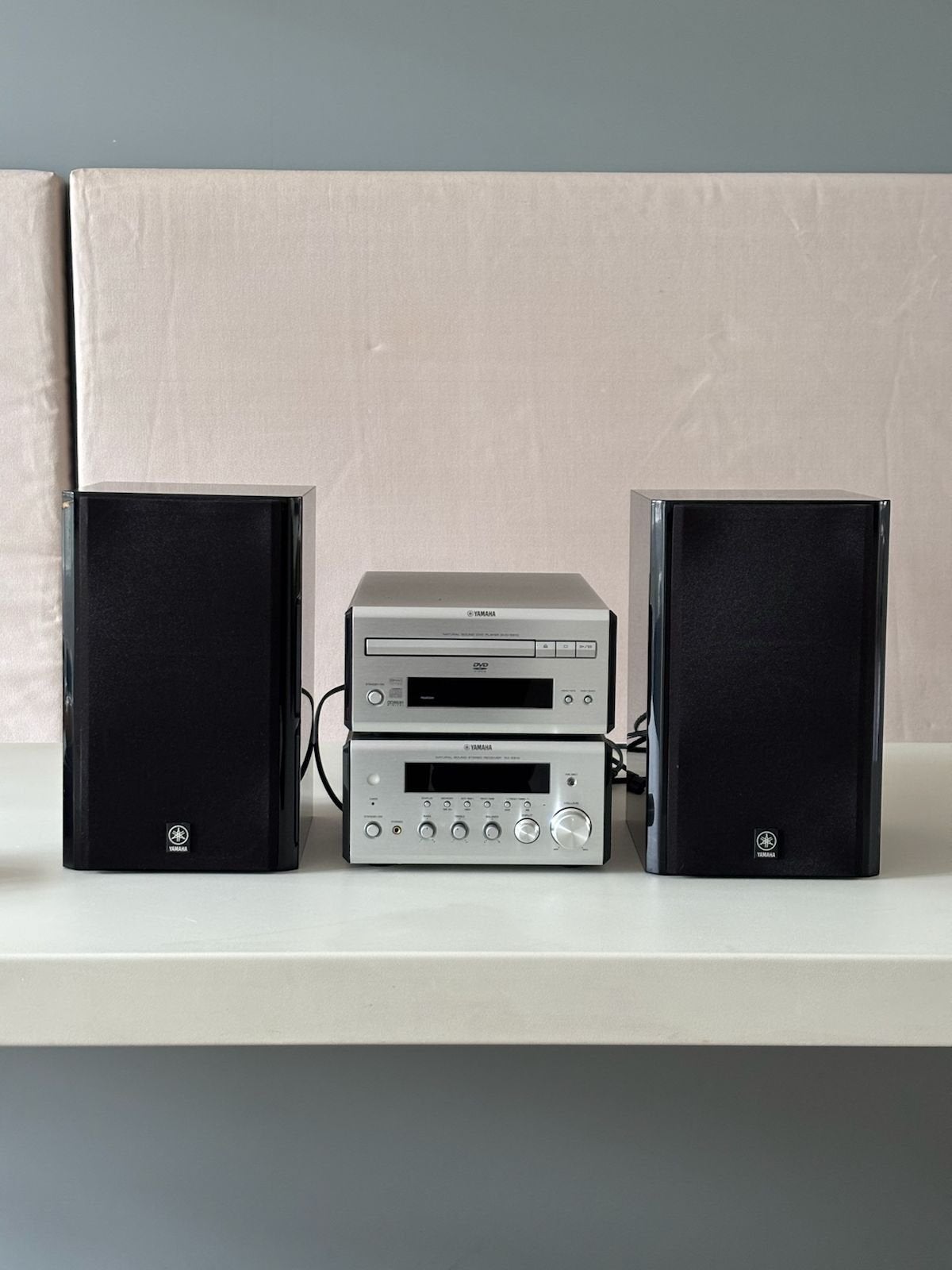 Yamaha Pianocraft MCR-E810 Microset met DVD-speler speaker, Ophalen, Gebruikt, Dvd-speler, Microset