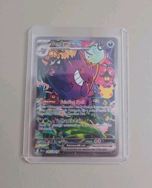 Gengar ex Pokémon kaart - 154/128 30th Celebration, Ophalen of Verzenden, Zo goed als nieuw, Losse kaart