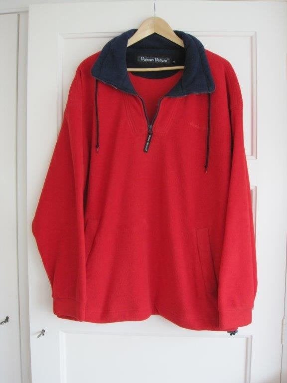 Nieuw Human Nature fleece jack rood, maat XL, Ophalen of Verzenden, Human Nature, Rood, Maat 56/58 (XL)