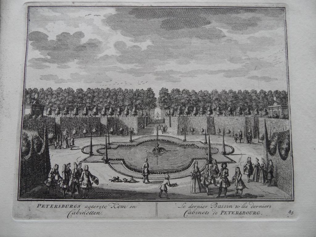 85 Nigtevecht Petersburg Kopergravure 1719, Antiek en Kunst, Kunst | Etsen en Gravures, Ophalen of Verzenden