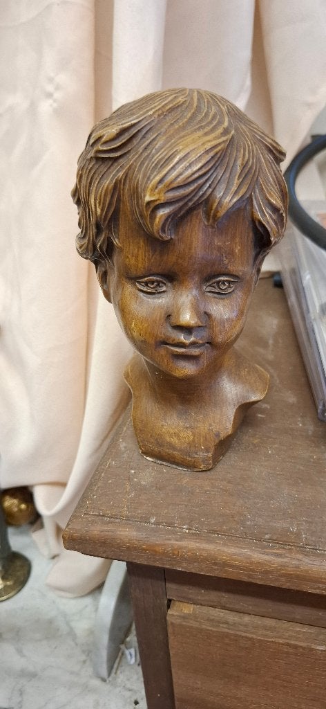 Kinderhoofd beeldje, Antiek en Kunst, Ophalen, Buste, Minder dan 20 cm