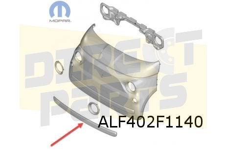 Fiat Topolino (O2) voorbumper sierlijst Origineel! 98561897T, -, -, Nieuw, Bumper